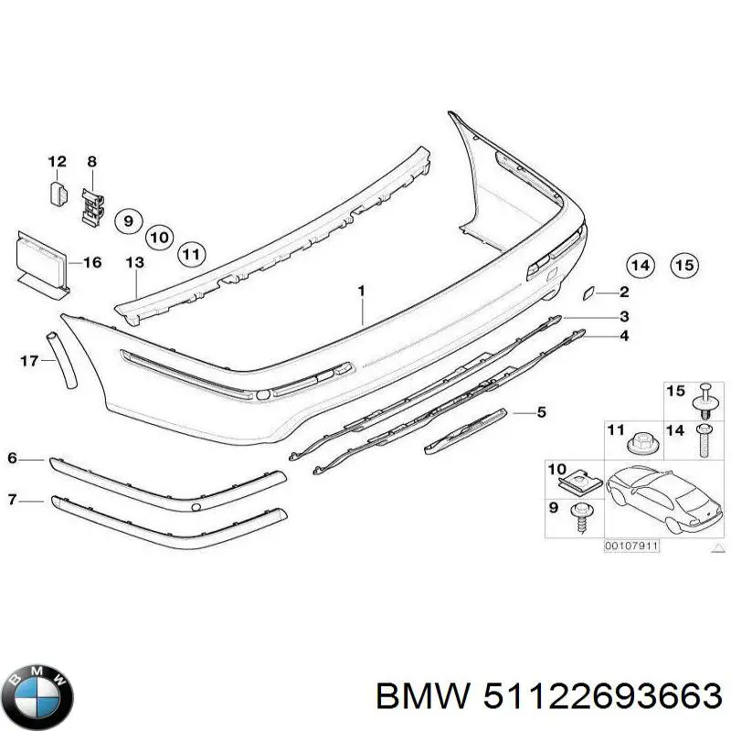 Заглушка бампера буксировочного крюка задняя Autotechteile 7125170 цена, от 9.10 USD
