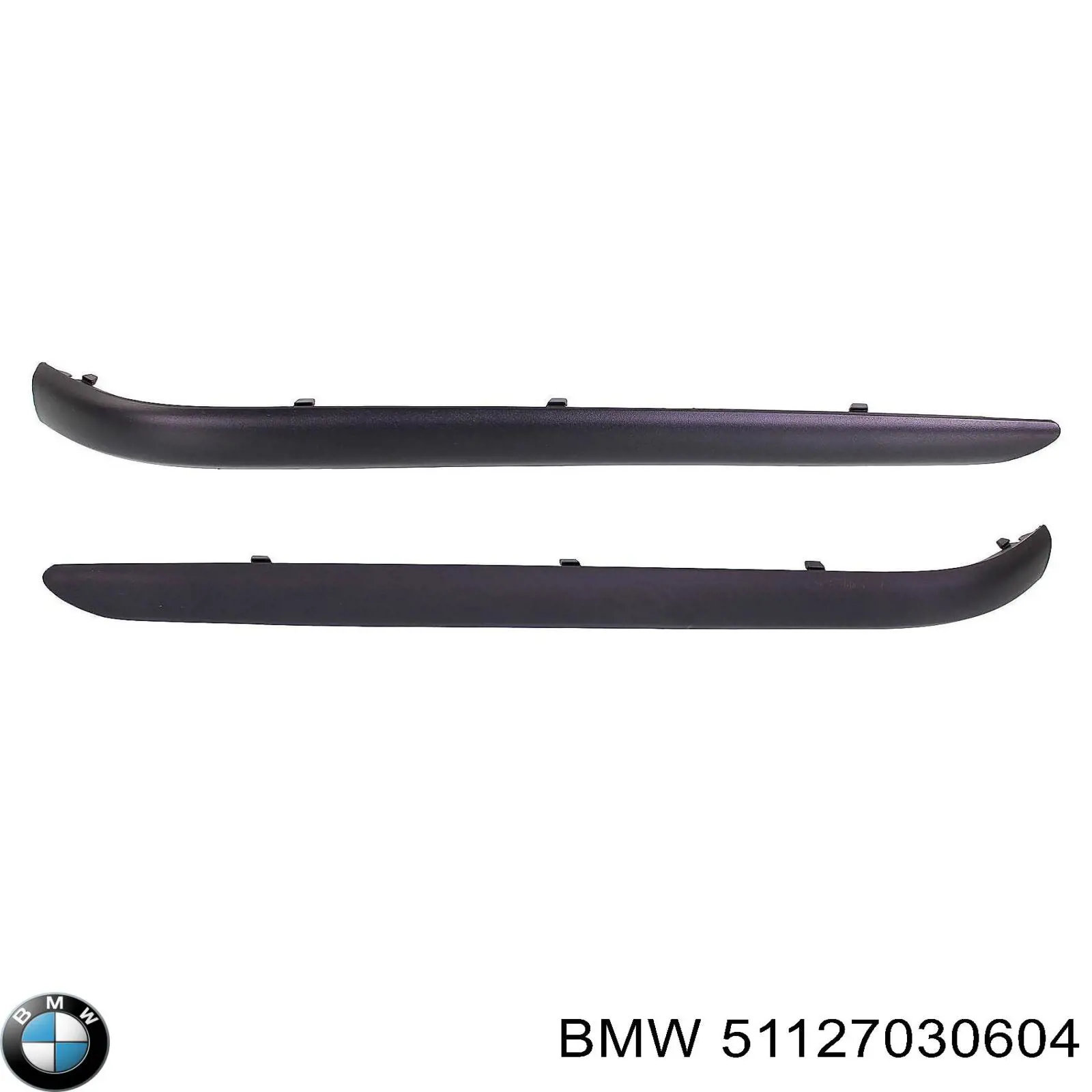 51127030604 BMW Молдинг бампера заднего правый