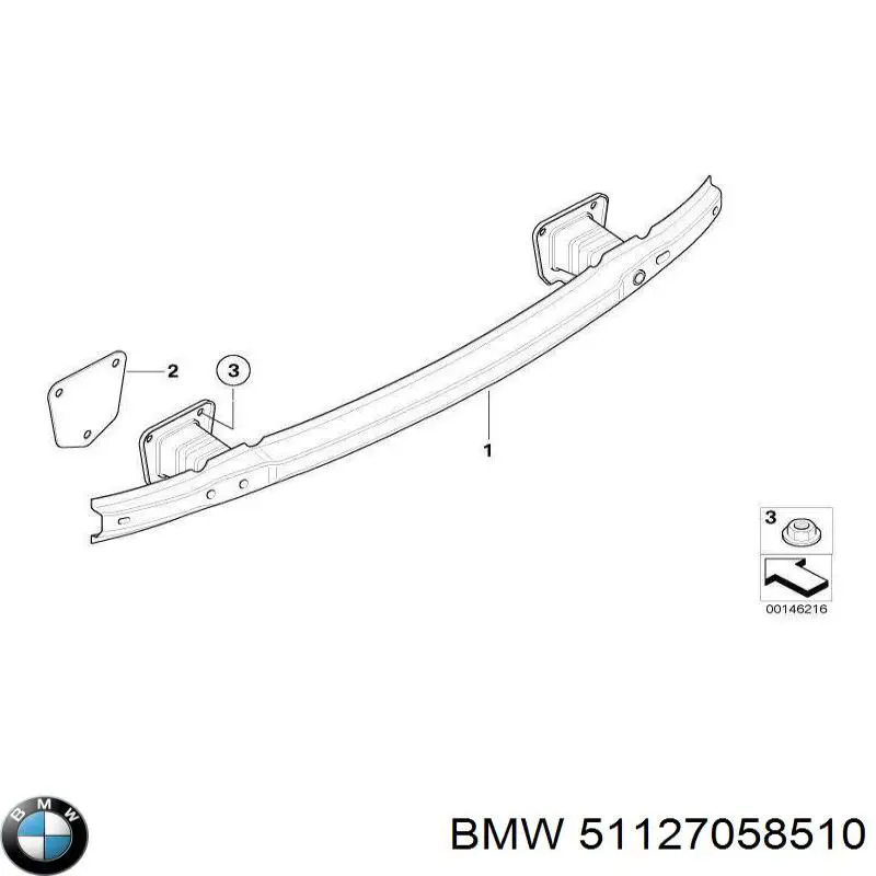 Балка бампера заднего BMW 51127058510 цена, от 114.03 USD