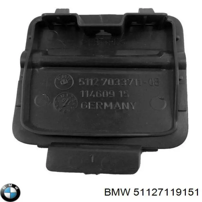 Заглушка бампера буксировочного крюка задняя 51127119151 BMW