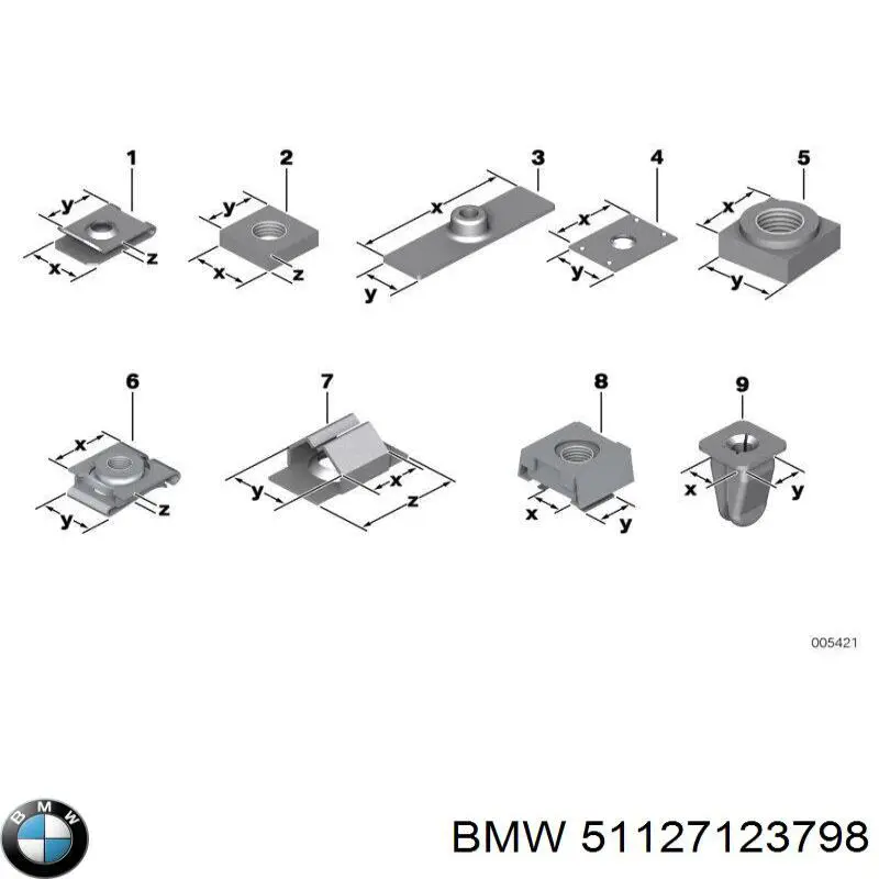 Купить 51127123798 BMW Правый кронштейн крепления бампера заднего