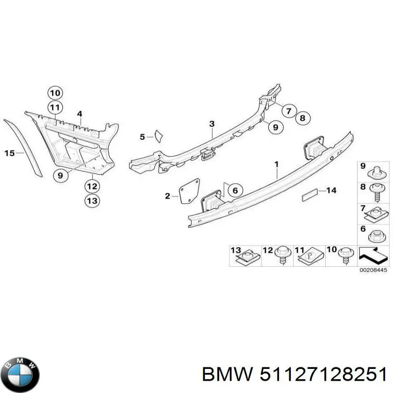 Reforçador do pára-choque traseiro para BMW 3 (E92)