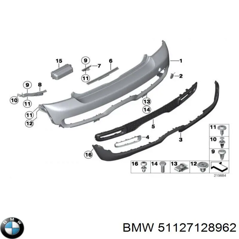 51127128962 BMW pára-choque traseiro