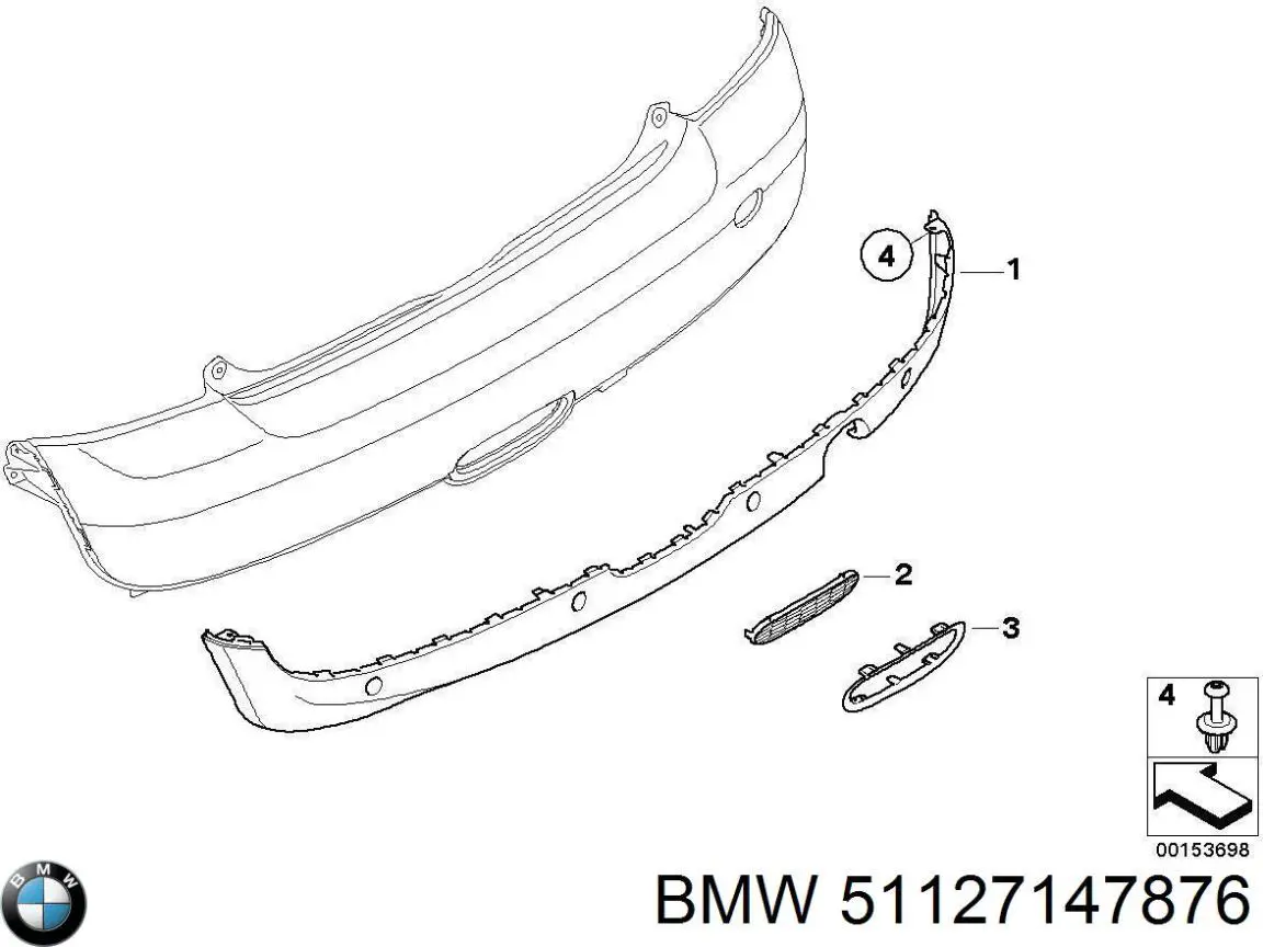 Spoiler do pára-choque traseiro para MINI Cooper (R56)