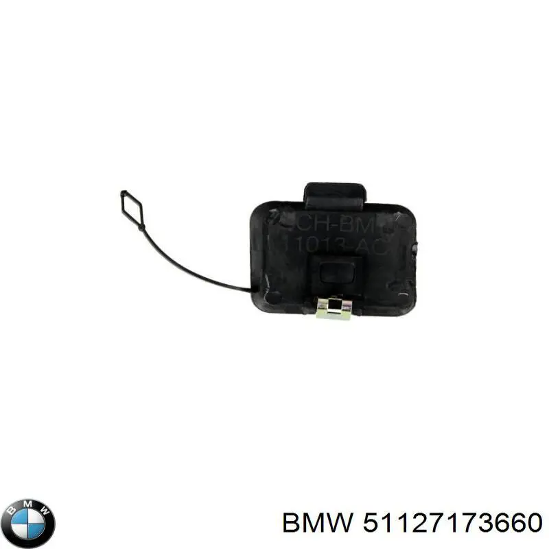 Купить 51127173660 BMW Заглушка бампера буксировочного крюка задняя
