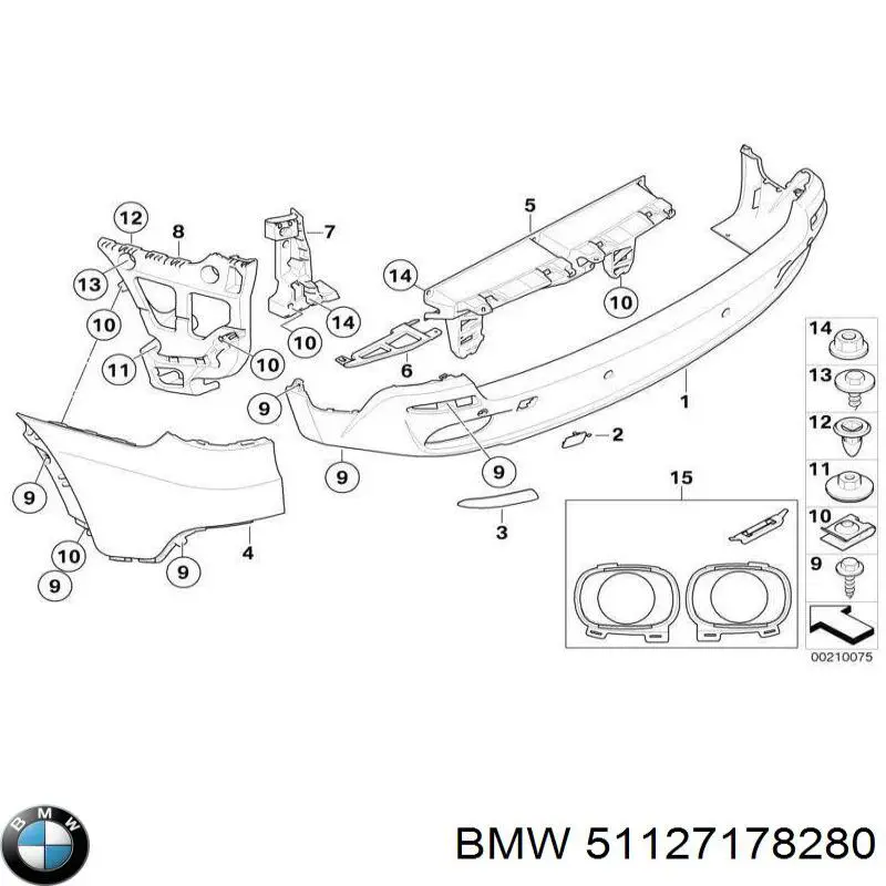 Бампер задний BMW 51127178280 цена, от 63.35 USD