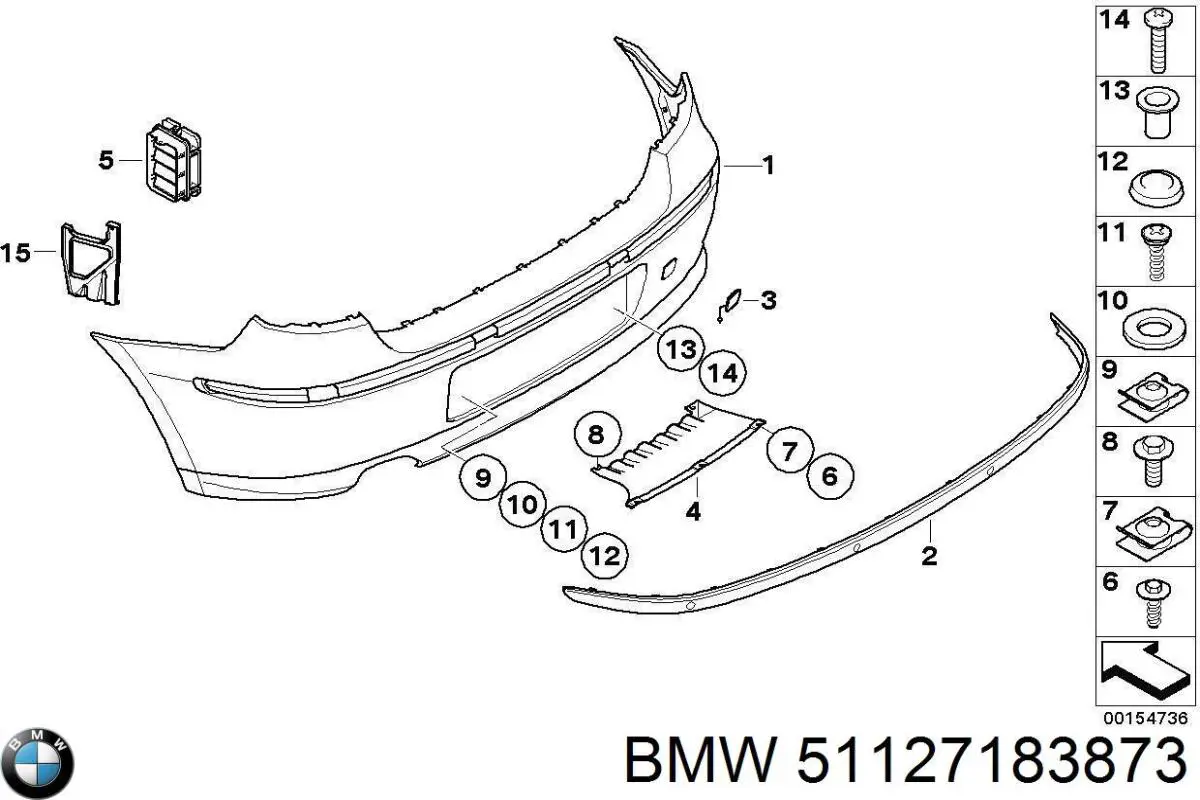 Кронштейн бампера заднего BMW 1 хэтчбек (E81) (2006 - 2012) цена, от 28.38 USD