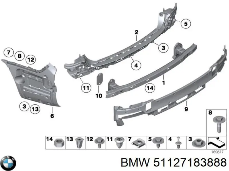 Купить 51127183888 BMW 