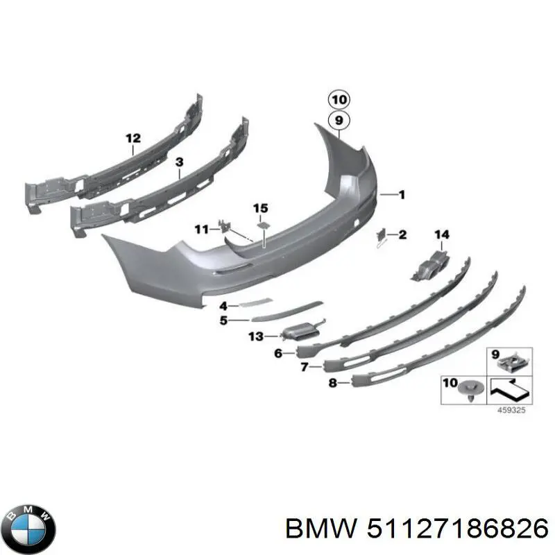 51127186826 BMW suporte de amortecedor traseiro