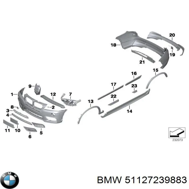 Крепление бамера левое BMW 51127239883 цена, от 18.17 USD