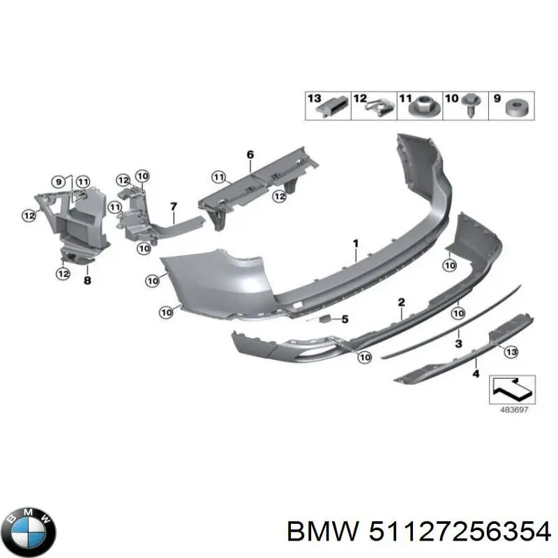 51127256354 BMW Прокладка штанов