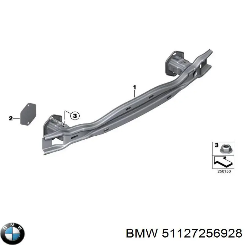 51127256928 BMW Швеллер заднего бампера