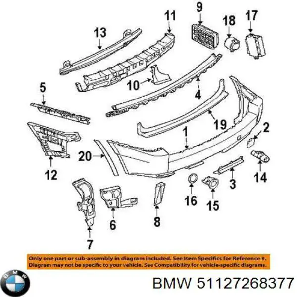  BMW 51127268377 цена, от 20.40 USD