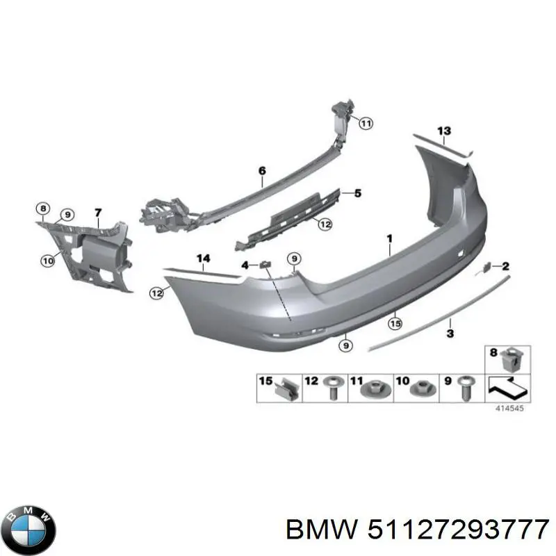Кронштейн бампера заднего центральный BMW 51127293777 цена, от 111.72 USD