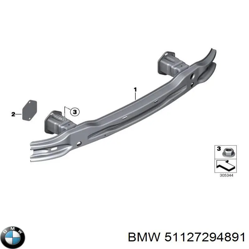 51127294891 BMW Швеллер заднего бампера