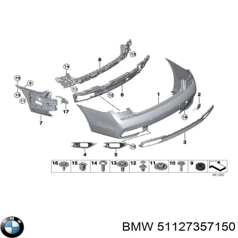 7357150 BMW Насадка на глушитель