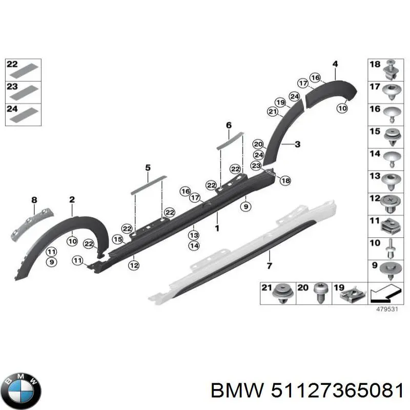  BMW 51127365081 цена, от 14.63 USD