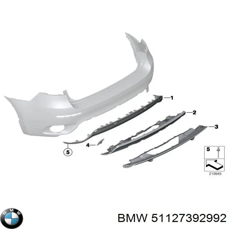 Купить 51127392992 BMW Задний бампер