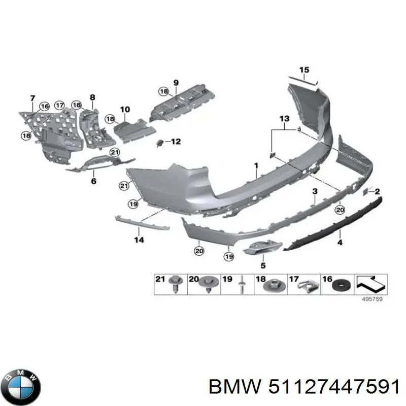 51125A5C8D1 BMW Насадка на глушитель