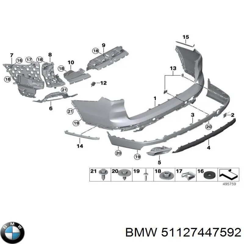 51125A5C8D2 BMW Насадка на глушитель