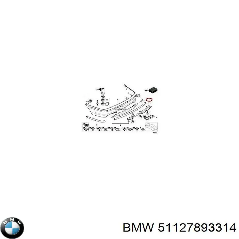 7115193 Autotechteile Заглушка бампера буксировочного крюка задняя