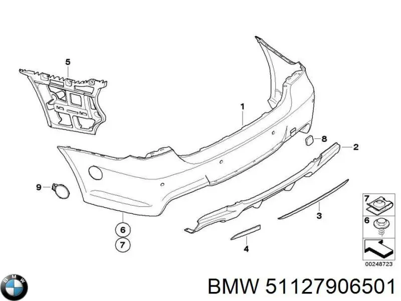 51127906501 BMW Задний бампер