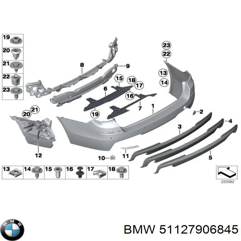 7035152 Autotechteile Направляющая заднего бампера