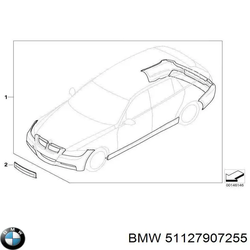 Бампер задний BMW 51127907255 цена, от 866.36 USD