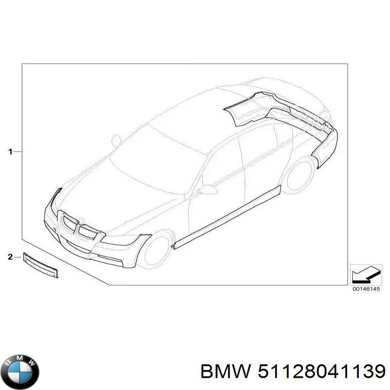 Бампер задний BMW 51128041139 цена, от 367.41 USD