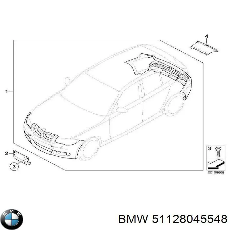 Купить 51128045547 BMW Задний бампер