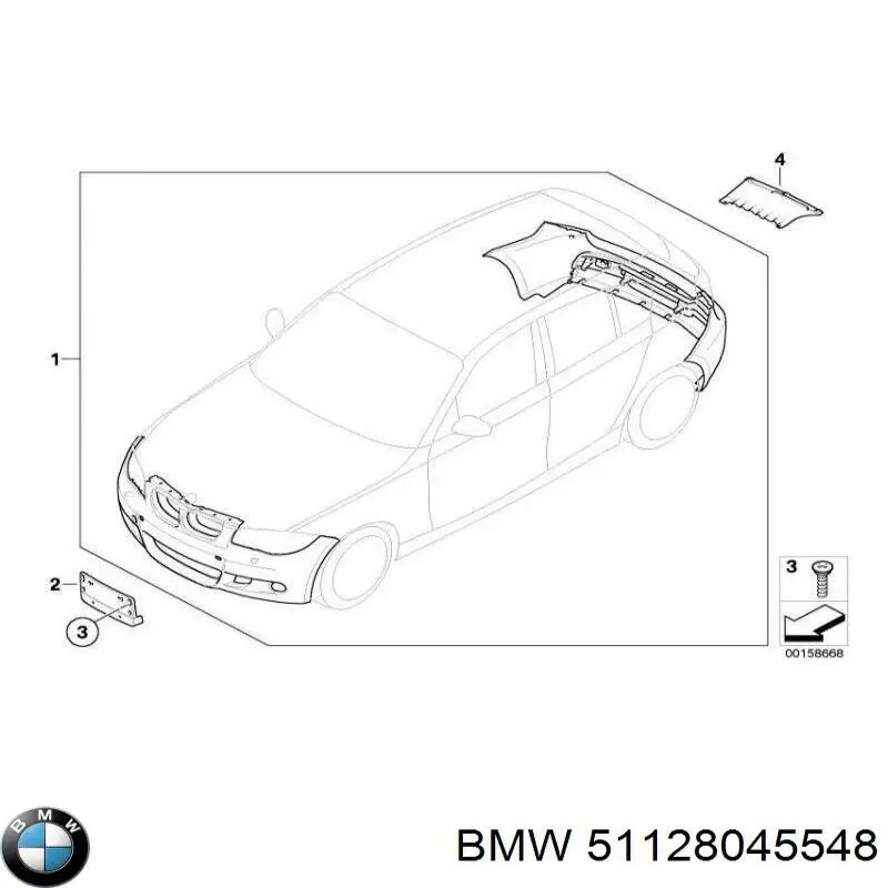 51128045548 BMW Задний бампер