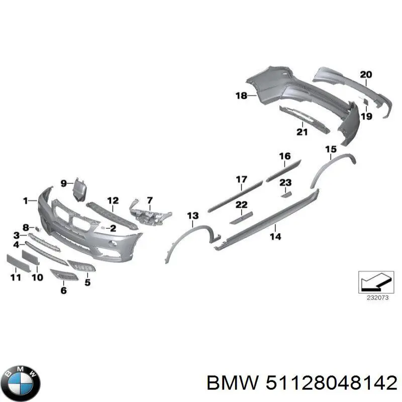 Купить 51128048139 BMW Защита бампера заднего