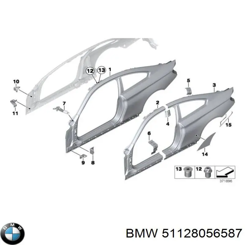 Решетка переднего бампера, левая BMW 51128056587 цена, от 63.35 USD