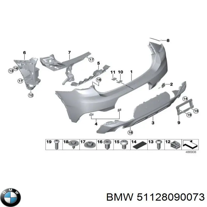 Бампер задний BMW 51128090073 цена, от 314.97 USD