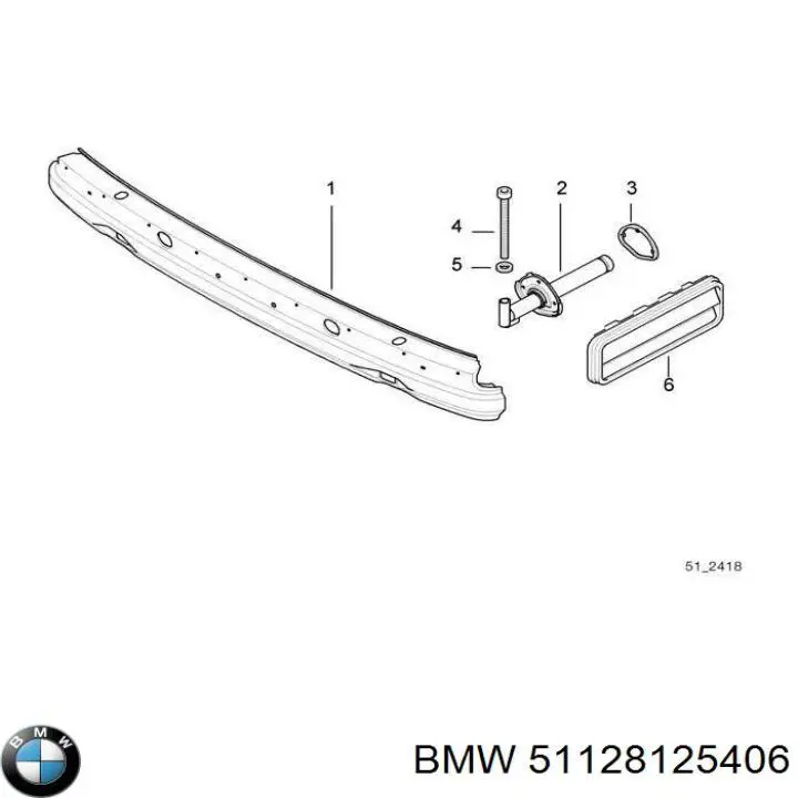 Усилитель заднего бампера BMW 7 E38 (Бмв 7)