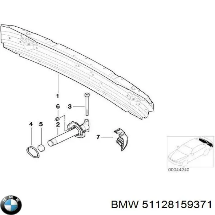Купить 51128159371 BMW Шина бампера заднего