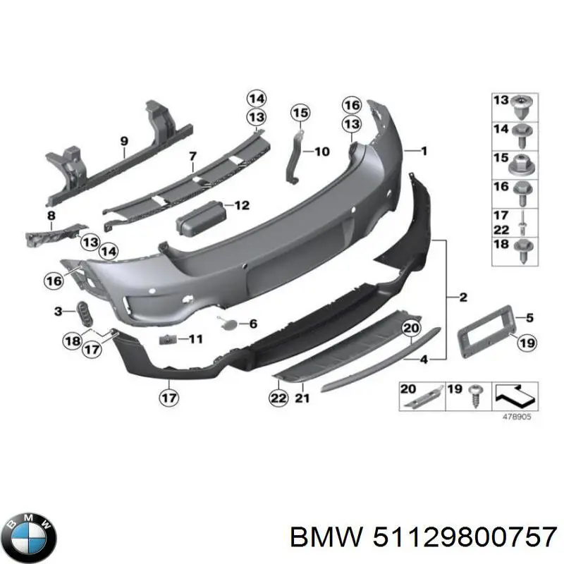  BMW 51129800757 цена, от 44.58 USD