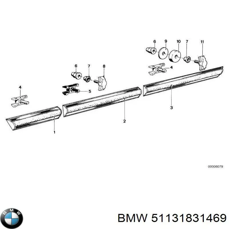Молдинг крыла переднего левого на BMW 3 (E21) купить.