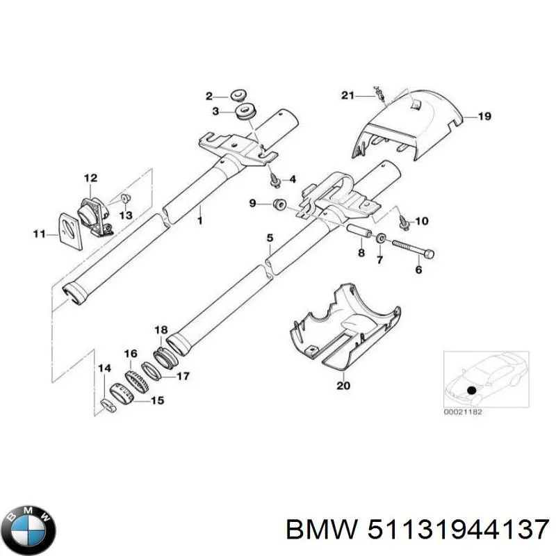 51131944137 BMW решетка радиатора левая