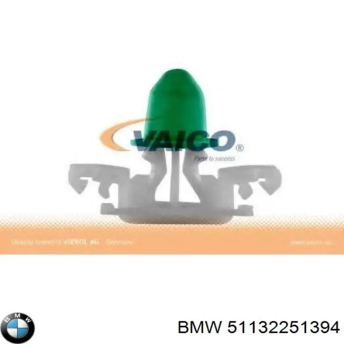 51132251394 BMW cápsula (prendedor de fixação do forro do pára-choque do pára-lama dianteiro)