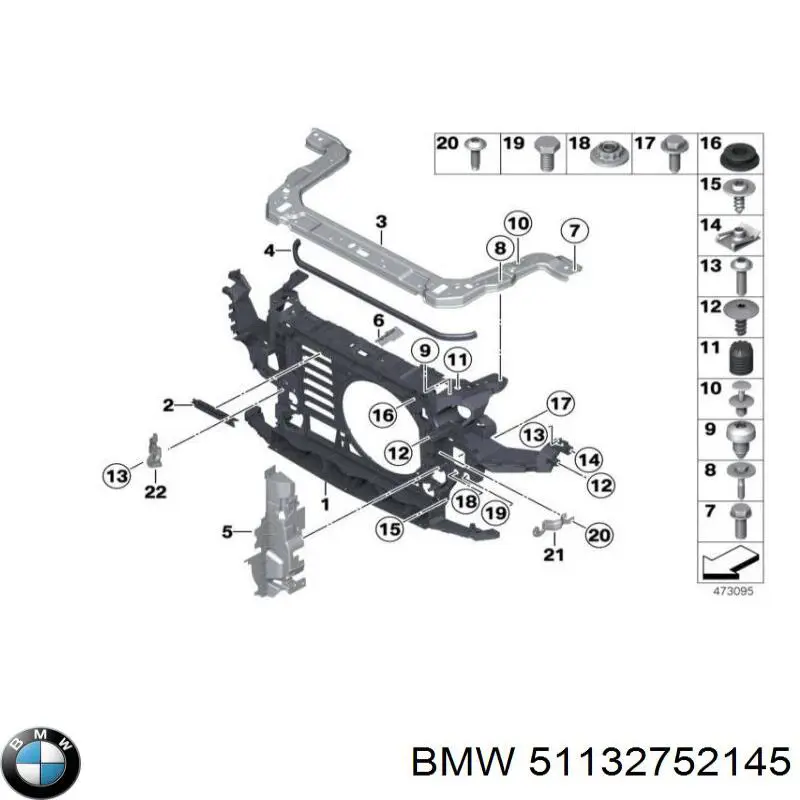 51132752145 BMW Клип крепления подкрылка переднего крыла