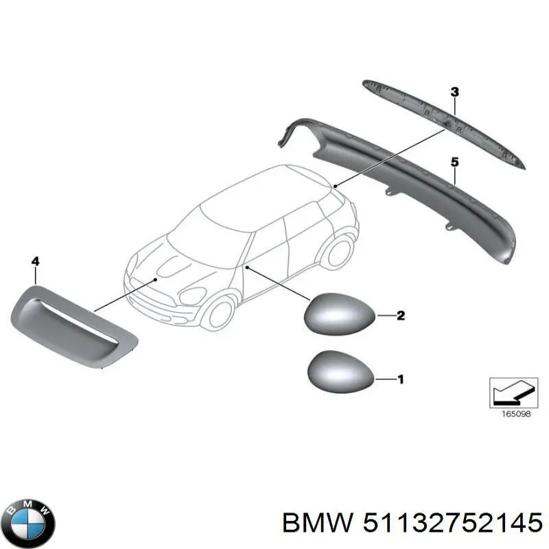 Пистон (клип) крепления подкрылка переднего крыла BMW 51132752145