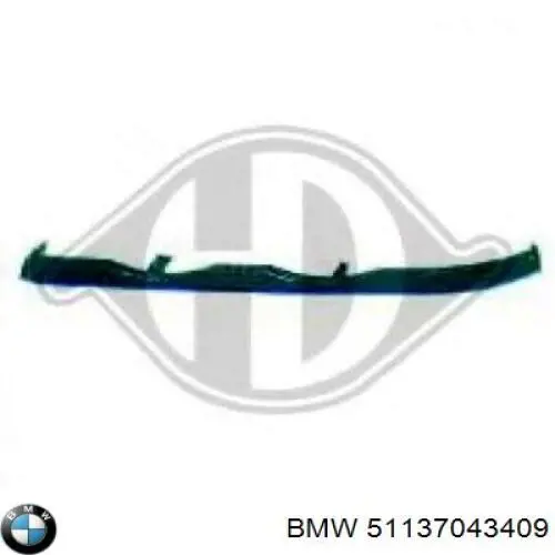 51137043409 BMW ресничка (накладка левой фары)