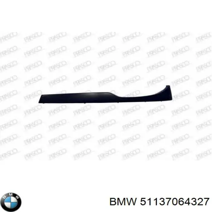 Ресничка (накладка) левой фары 51137064327 BMW