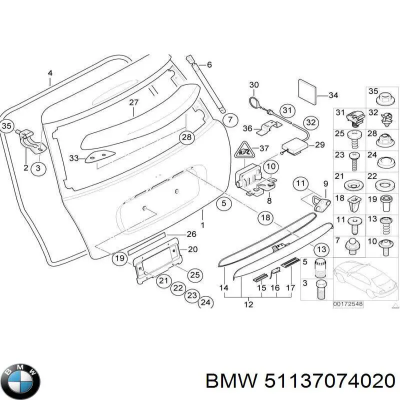 Ручка ляды, наружная BMW 51137074020 цена, от 59.69 USD