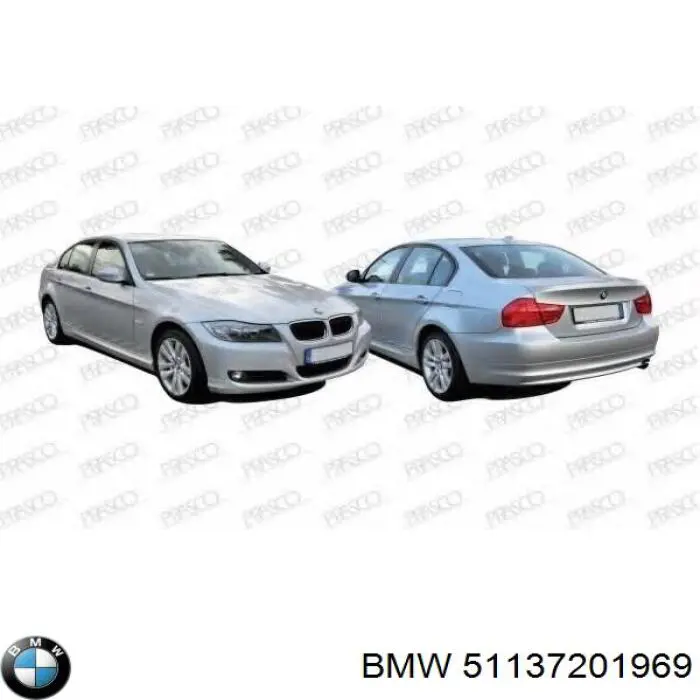 51137201969 BMW grelha do radiador esquerda