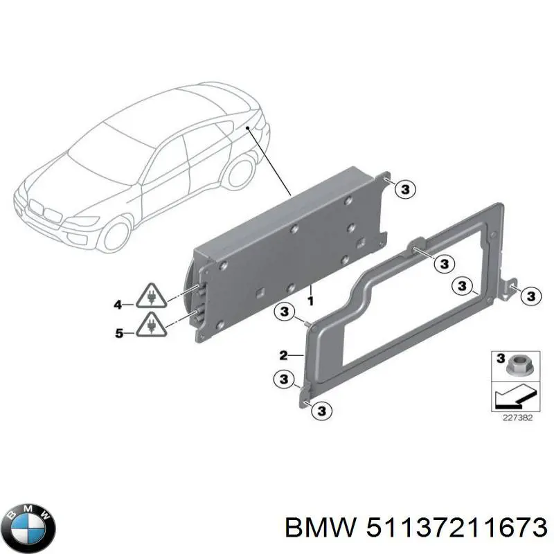 51137211673 BMW Крепление переднего номера автомобиля