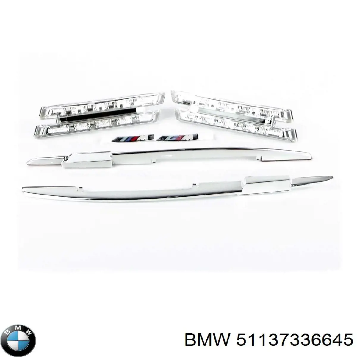 Listón embellecedor/protector, guardabarros delantero derecho 51137336645 BMW