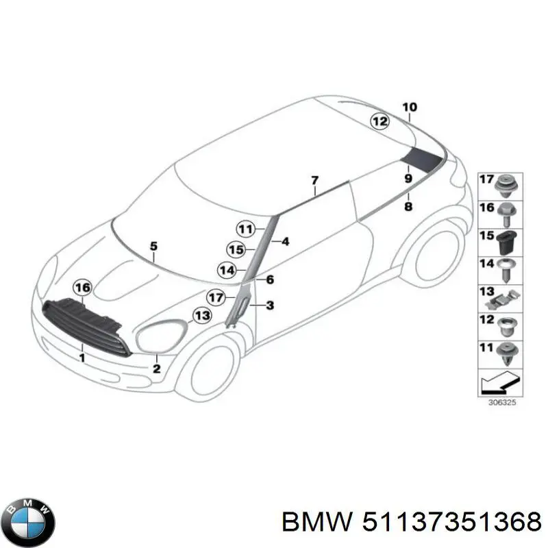  BMW 51137351368 цена, от 140.08 USD
