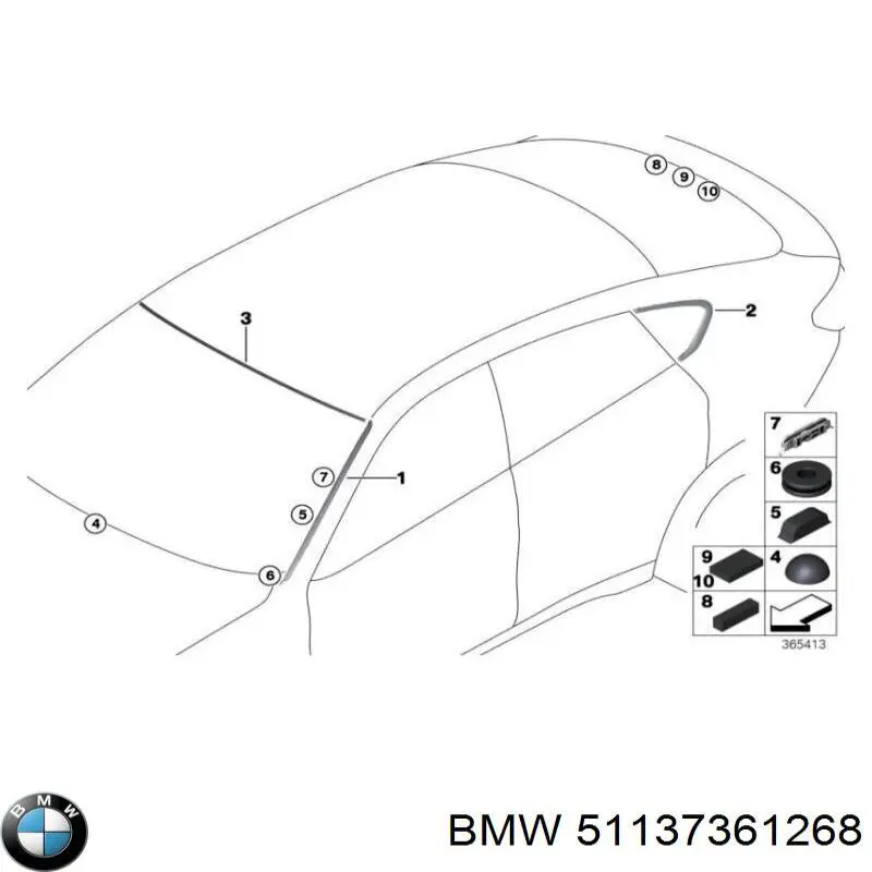 51137491969 BMW пистон (клип крепления подкрылка переднего крыла)